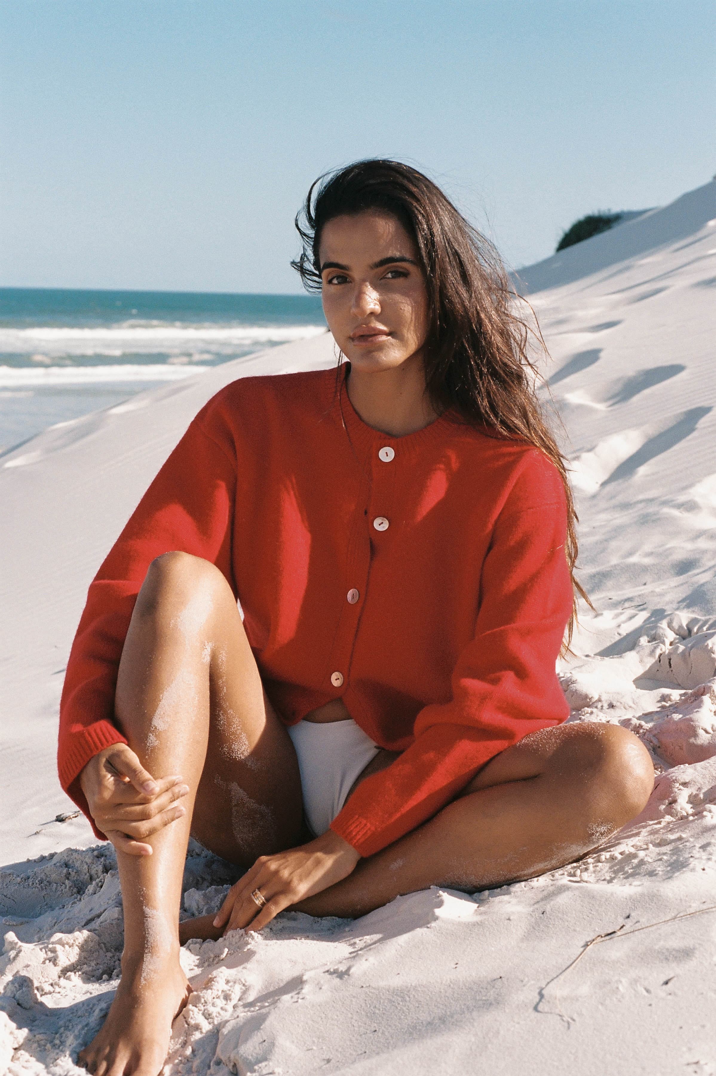 Kit Cardigan in Cherry alternate