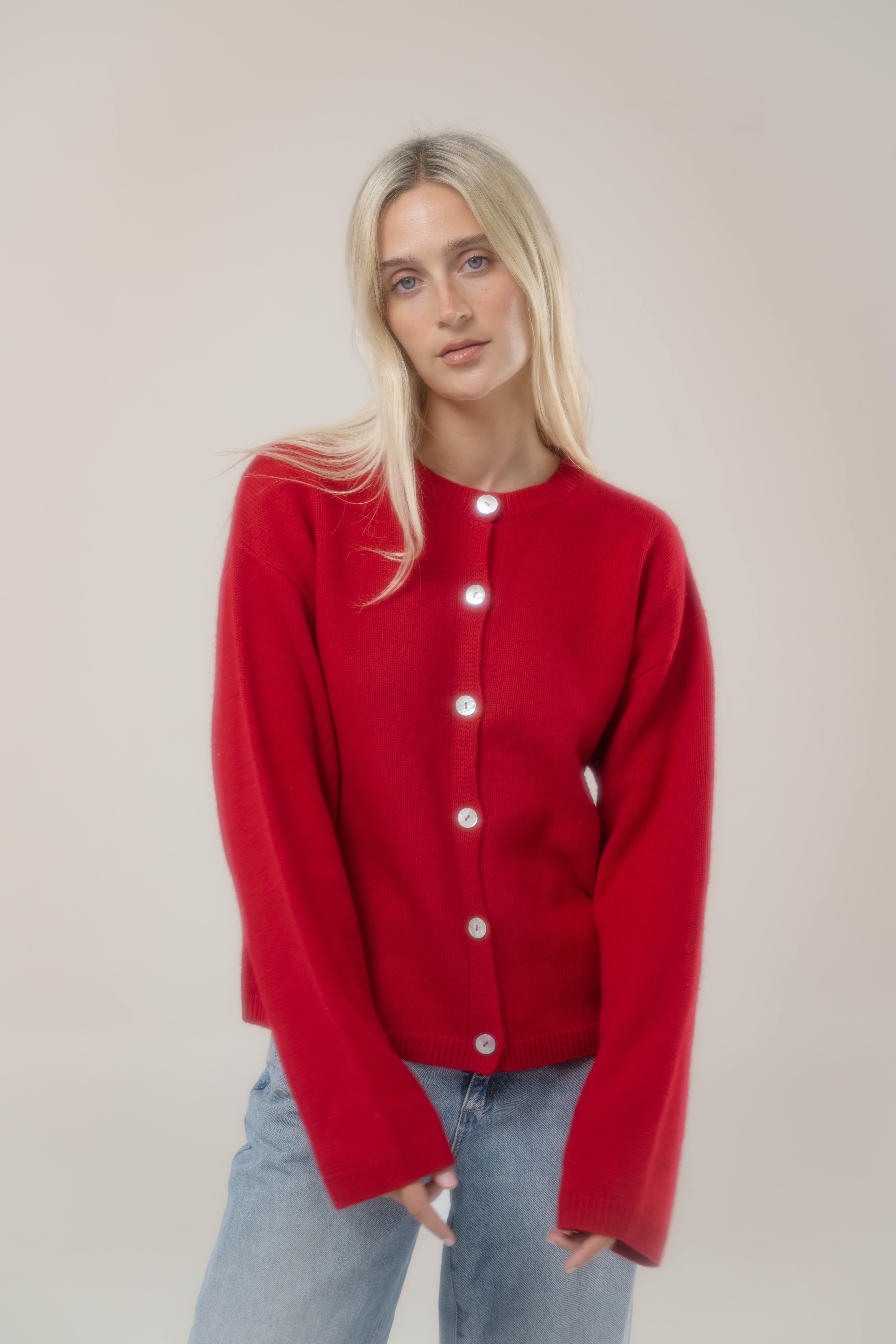 Kit Cardigan in Cherry