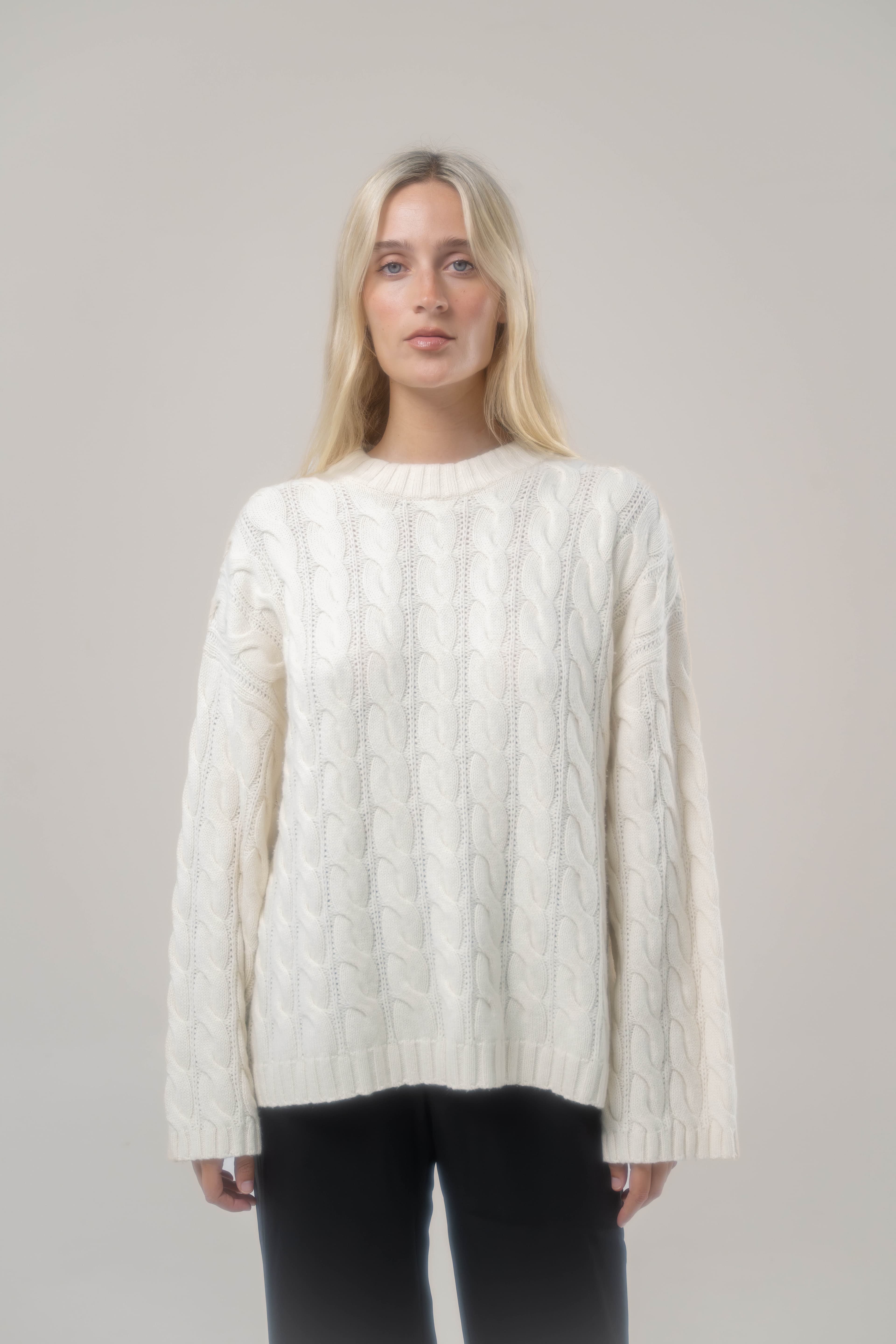 Charley Cable Knit in Milk
